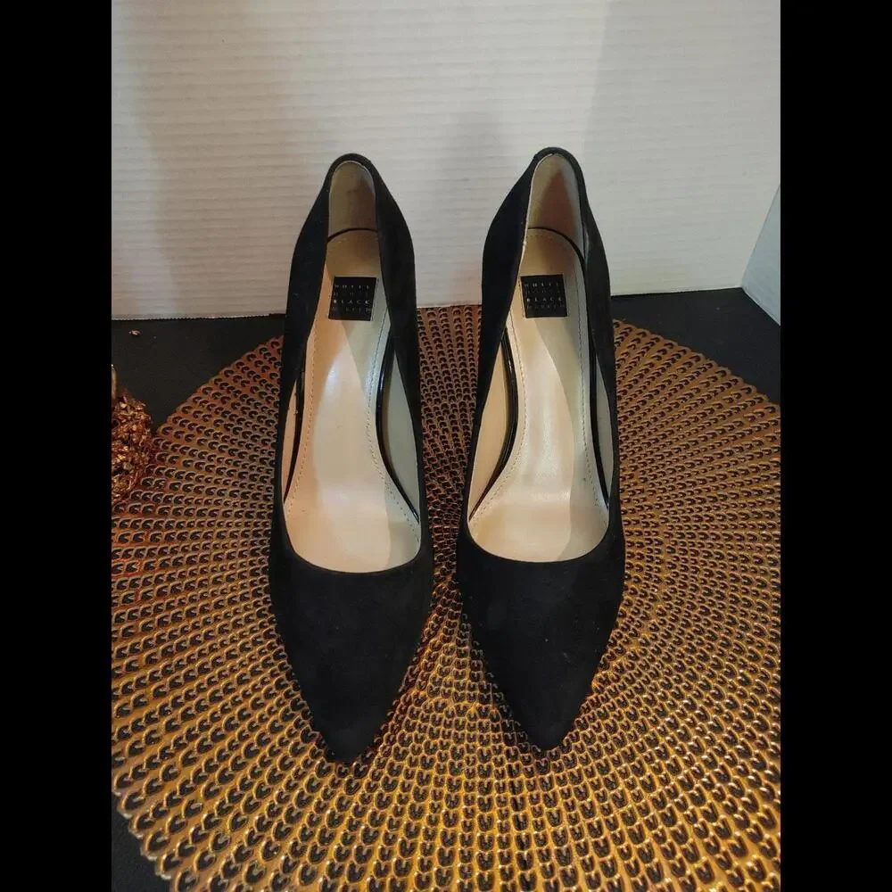 White House Black Market Hope Suede Heels Size 8.5M - Picture 2 of 7